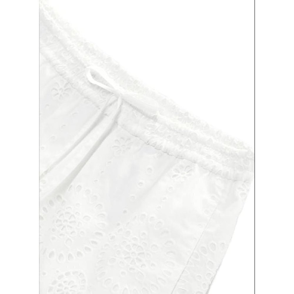 ZARA SHORTS WITH CUTWORK EMBROIDERY  WHITE SIZE S | 7575/019 - Picture 4 of 4